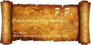 Pauleszku Piramusz névjegykártya